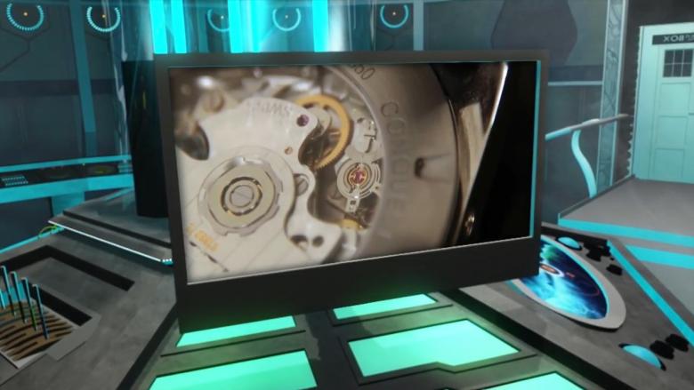 Screenshot from video showing the inner workings of a clock