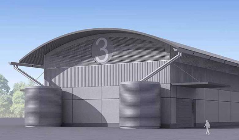  A graphic mock-up of the proposed National Radioactive Waste Management Facility.